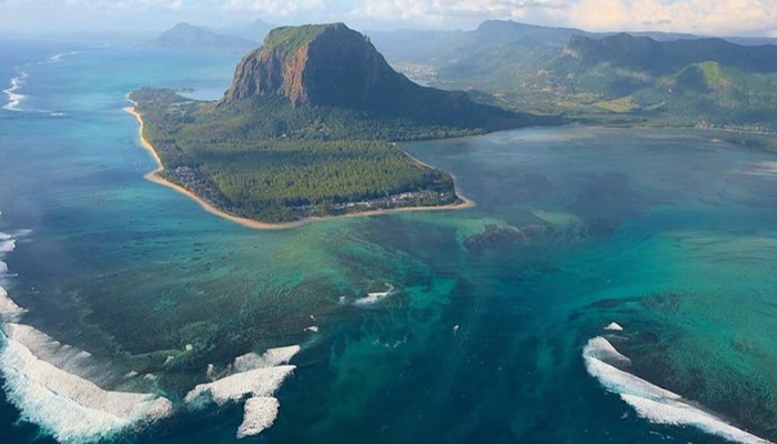 cascata sottomarina Mauritius Le Morne Brabant